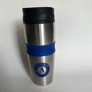 AMERICORPS Stainless Tumbler Black Blue Silver EUC